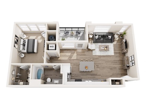 A7 Floor Plan at Pearl DTC, Denver, CO, 80237